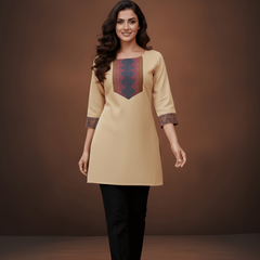 Stylish Women’s Cotton Jacquard Kurti Top