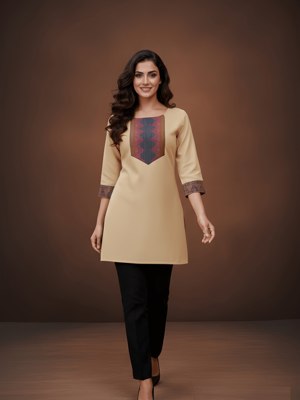 Stylish Women’s Cotton Jacquard Kurti Top