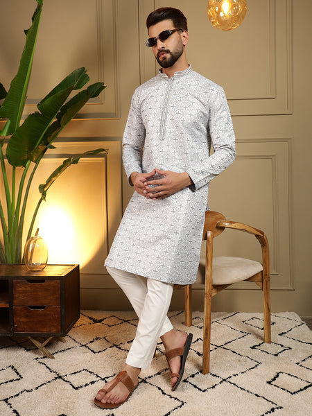 Men’s Heavy Jacquard Kurta with Semi Cotton Chudidar
