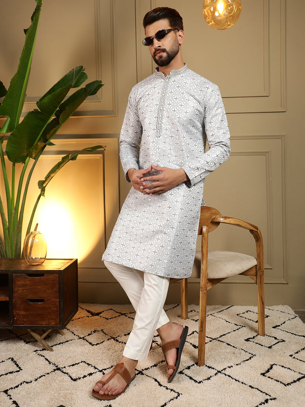 Men’s Heavy Jacquard Kurta with Semi Cotton Chudidar