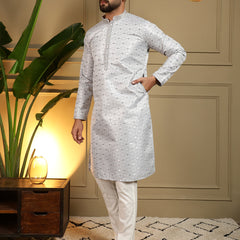 Men’s Heavy Jacquard Kurta with Semi Cotton Chudidar