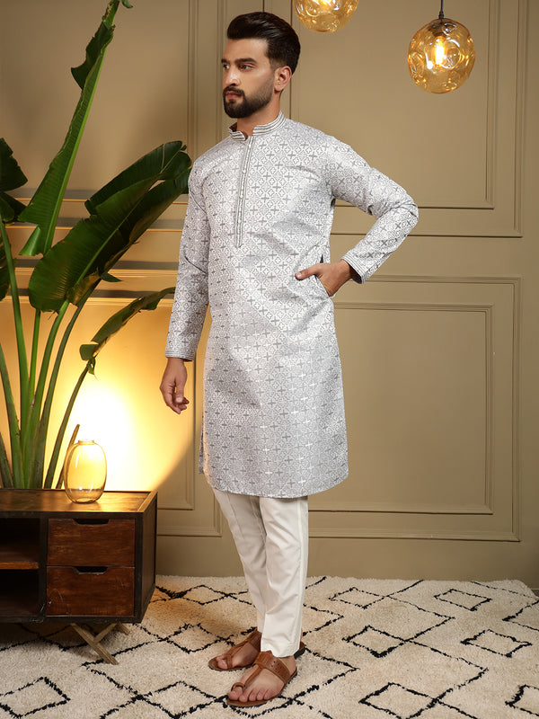 Men’s Heavy Jacquard Kurta with Semi Cotton Chudidar