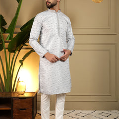 Men’s Heavy Jacquard Kurta with Semi Cotton Chudidar
