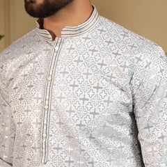 Men’s Heavy Jacquard Kurta with Semi Cotton Chudidar