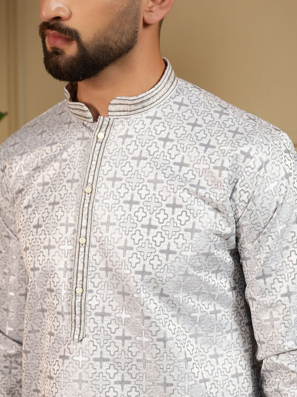 Men’s Heavy Jacquard Kurta with Semi Cotton Chudidar