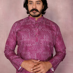 Men’s Cotton Sequence Work Kurta with Semi Cotton Chudidar