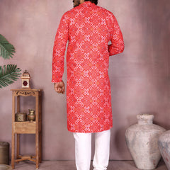 Men’s Heavy Cotton Printed Kurta Pyjama Set