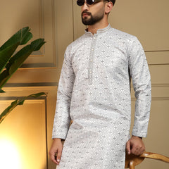 Men’s Heavy Jacquard Kurta with Semi Cotton Chudidar