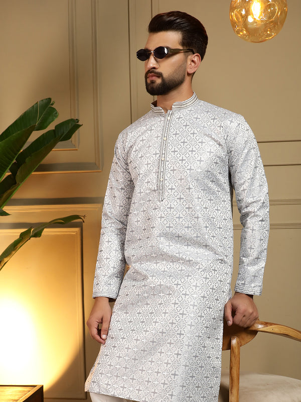 Men’s Heavy Jacquard Kurta with Semi Cotton Chudidar