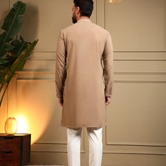 Men’s Armani Lachko Embroidered Kurta with Semi Cotton Chudidar