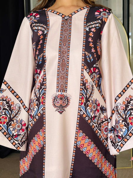 Women A-Line Rayon Co-ord Set with Digital Print