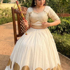 Pure Roman Cotton Gota Lehenga Choli for Navratri