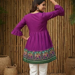 Women’s Delta Silk Plain Tunic Top