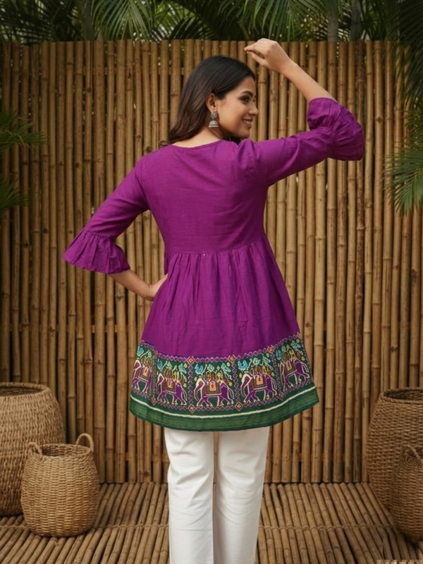 Women’s Delta Silk Plain Tunic Top