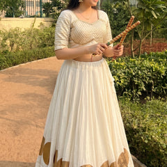 Pure Roman Cotton Gota Lehenga Choli for Navratri