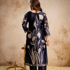 Women's Assam Silk Printed Kurta Pant Dupatta Se