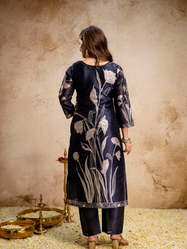 Women's Assam Silk Printed Kurta Pant Dupatta Se