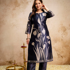 Women's Assam Silk Printed Kurta Pant Dupatta Se