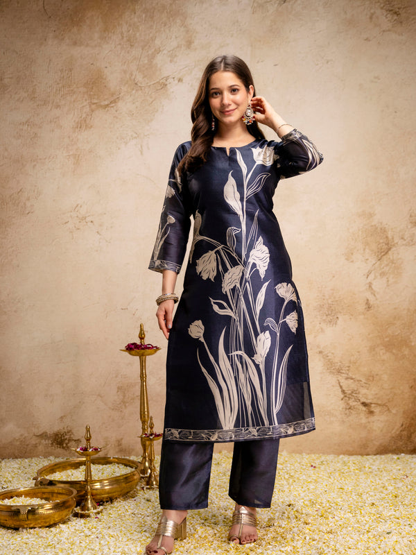Women's Assam Silk Printed Kurta Pant Dupatta Se