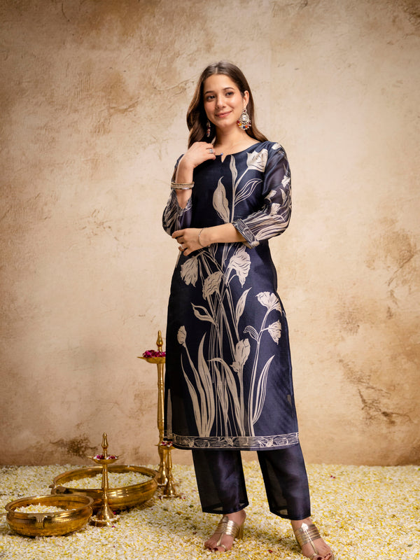 Women's Assam Silk Printed Kurta Pant Dupatta Se