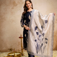 Women's Assam Silk Printed Kurta Pant Dupatta Se