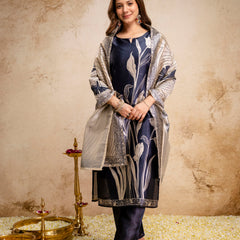 Women's Assam Silk Printed Kurta Pant Dupatta Se