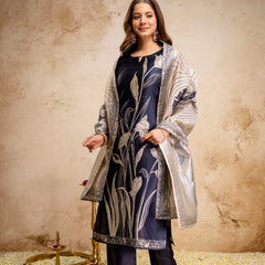 Women's Assam Silk Printed Kurta Pant Dupatta Se