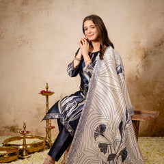 Women's Assam Silk Printed Kurta Pant Dupatta Se