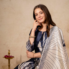 Women's Assam Silk Printed Kurta Pant Dupatta Se