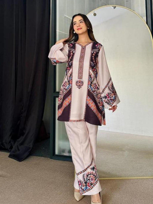 Women A-Line Rayon Co-ord Set with Digital Print