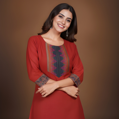 Stylish Women’s Cotton Jacquard Kurti Top