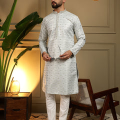 Men’s Heavy Jacquard Kurta with Semi Cotton Chudidar