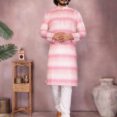 Men’s Heavy Cotton Printed Kurta Pyjama Set