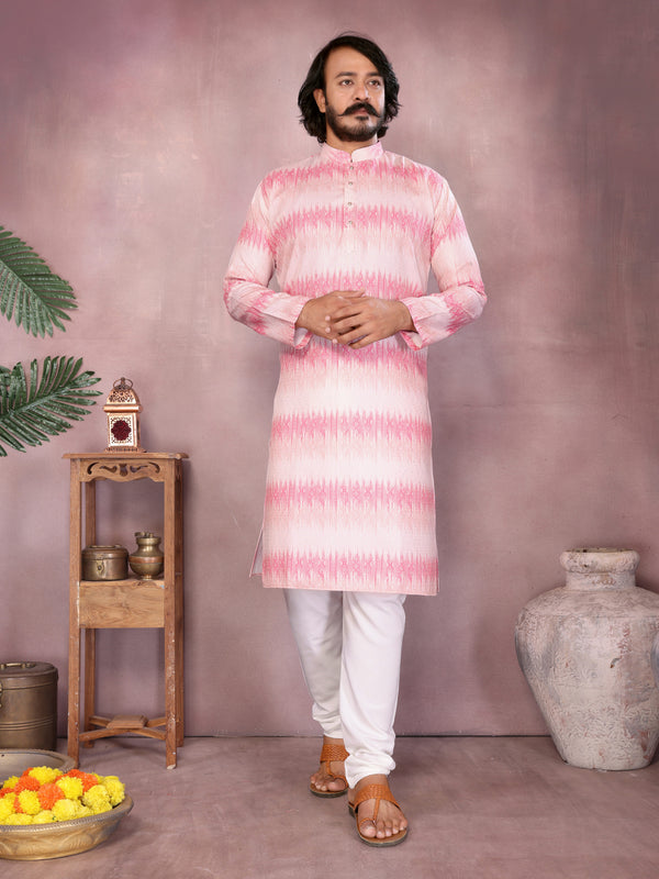 Men’s Heavy Cotton Printed Kurta Pyjama Set