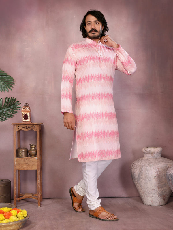 Men’s Heavy Cotton Printed Kurta Pyjama Set