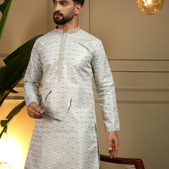 Men’s Heavy Jacquard Kurta with Semi Cotton Chudidar