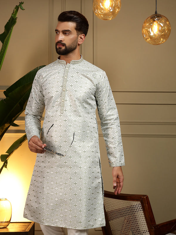 Men’s Heavy Jacquard Kurta with Semi Cotton Chudidar