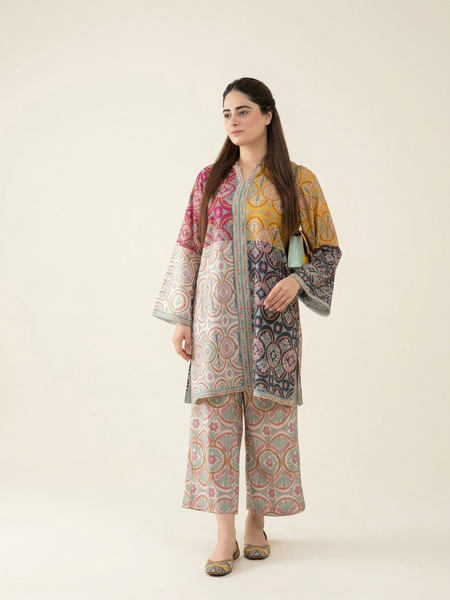 Women A-Line Rayon Co-ord Set with Digital Print