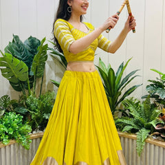 Pure Roman Cotton Gota Lehenga Choli for Navratri