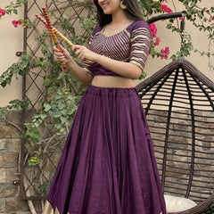 Pure Roman Cotton Gota Lehenga Choli for Navratri