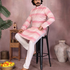 Men’s Heavy Cotton Printed Kurta Pyjama Set