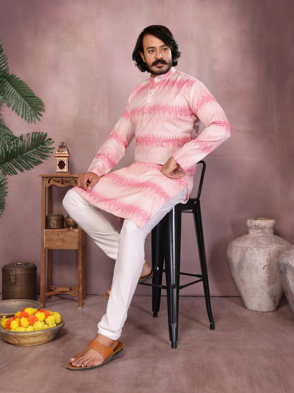 Men’s Heavy Cotton Printed Kurta Pyjama Set