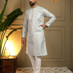 Men’s Heavy Jacquard Kurta with Semi Cotton Chudidar