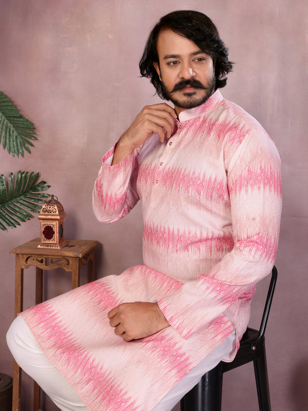 Men’s Heavy Cotton Printed Kurta Pyjama Set