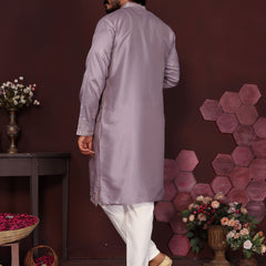 Men’s Premium Smart Silk Sequence Embroidered Kurta with Raymond Cotton Pyjama