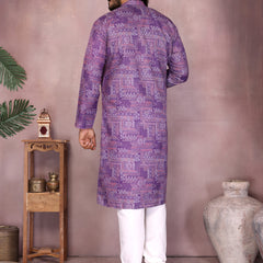 Men’s Cotton Sequence Work Kurta with Semi Cotton Chudidar