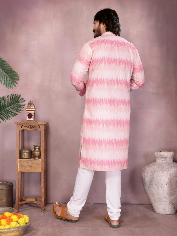 Men’s Heavy Cotton Printed Kurta Pyjama Set