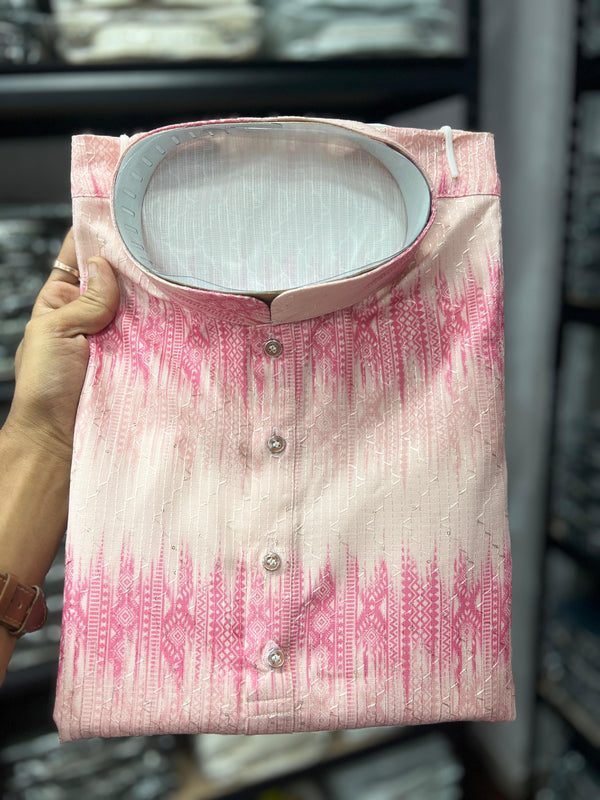 Men’s Heavy Cotton Printed Kurta Pyjama Set