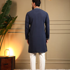Men’s Armani Lachko Embroidered Kurta with Semi Cotton Chudidar