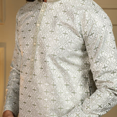 Men’s Heavy Jacquard Kurta with Semi Cotton Chudidar
